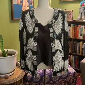 Vintage Patra Sequined Open Jacket in exquisite condition!
